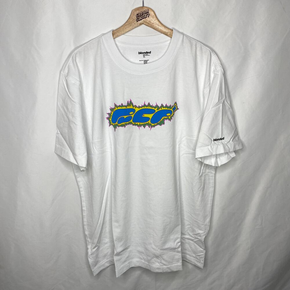 Frank Ocean Blonded Blond Prep + Tour Merch Tee in White XL